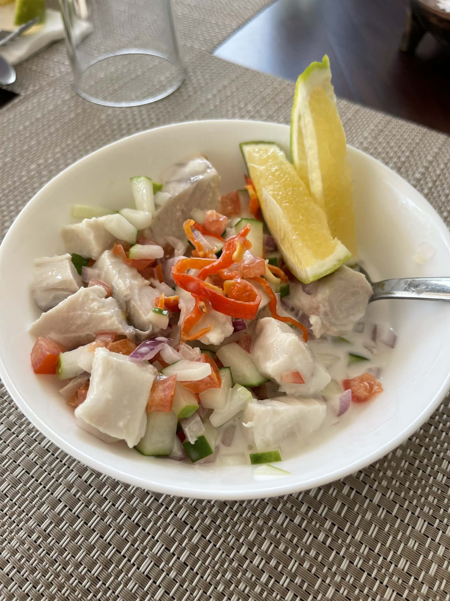 Kokoda — raw fish in coconut milk