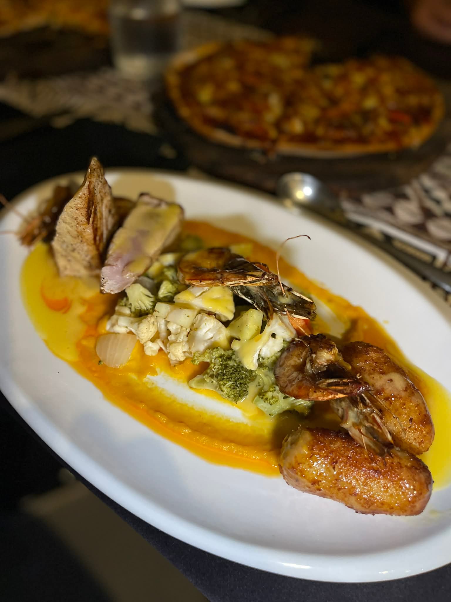 Prawns in orange sauce