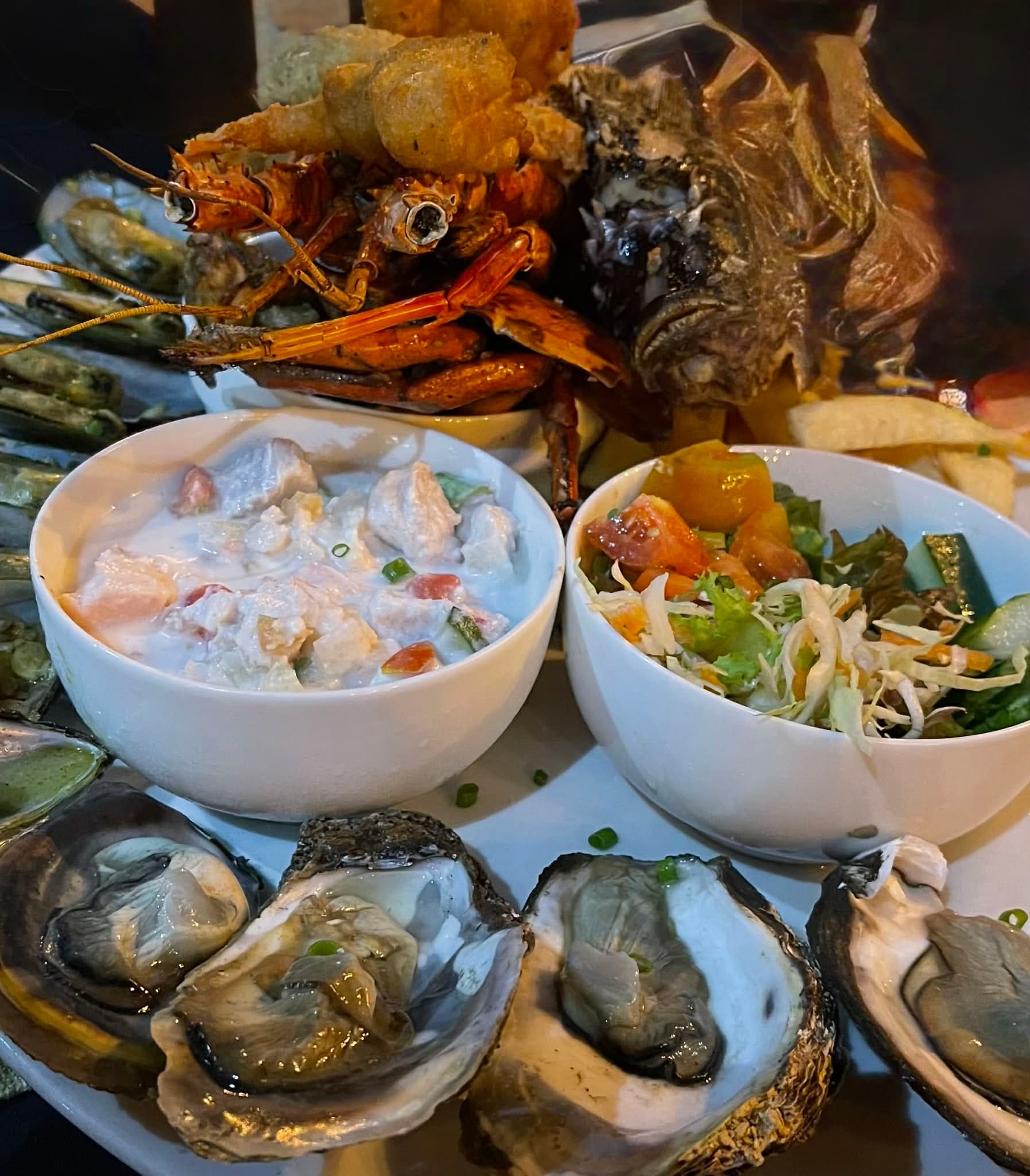 Fijian seafood platter